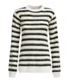 Marni Striped Crewneck Pullover In Alabaster