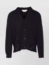 Marni Logo Embroidery Cardigan Sweaters And Cardigans Black In Black