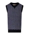 Marni Man Sweater Lilac Size 40 Cotton In Black
