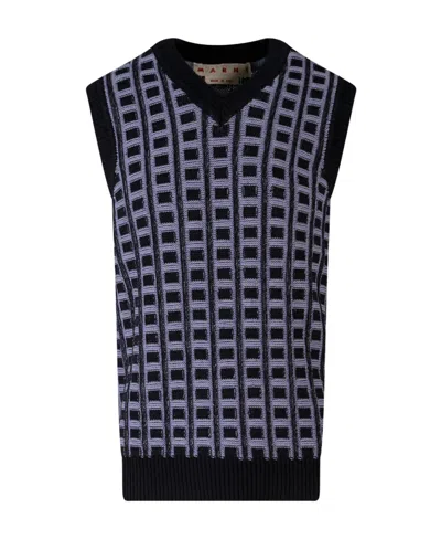 Marni Man Sweater Lilac Size 40 Cotton In Purple