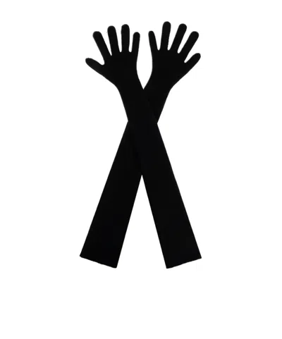 Marni Knitted Long Gloves In Black