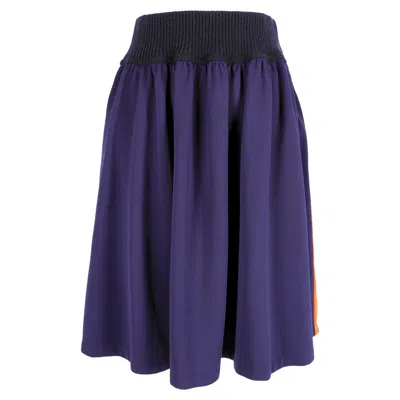 Pre-owned Marni Knitted Waistband Mini Skirt In Purple Polyamide In Blue