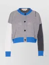 Marni Knitwear Cardigan Embroidered Detail In Gray