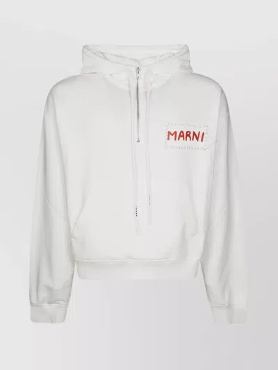MARNI KNITWEAR HOODED FRONT POCKET
