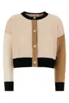 Marni Multicolor Cashmere Oversize Cardigan In Brown