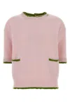 Marni Pastel Pink Wool Blend Sweater In Multi