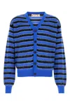 Marni Striped Wool And Mohair Cardigan In Stripped