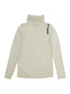 Marni Maglione Dolcevita In Misto Lana A Coste In White