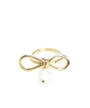 Marni Knot Detailed Embellished Ring In Gold