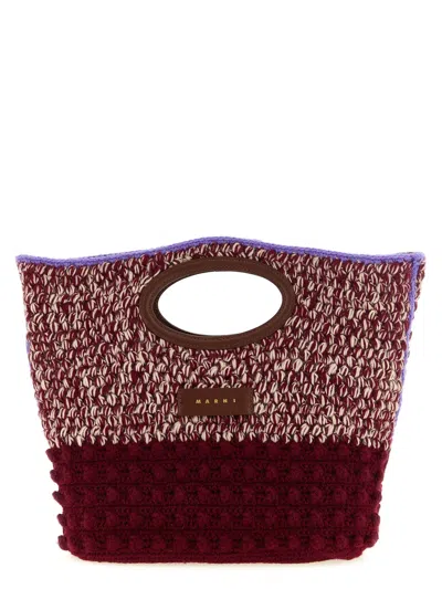 Marni 'knotty' Clutch In Burgundy