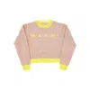 Marni L And Cashmere Sweater With Logo Kids In Brown