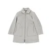 Marni L-blend Cloth Coat With Embroidery Kids In Gray