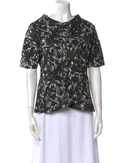 Pre-owned Marni Lace Pattern Cowl Neck T-shirt In Black