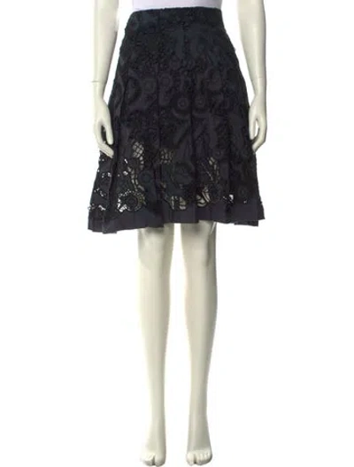 Pre-owned Marni Lace Pattern Knee-length Skirt In Black