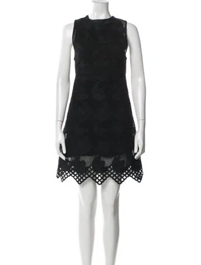 Pre-owned Marni Lace Pattern Mini Dress In Black