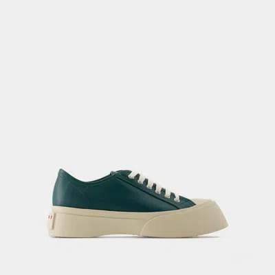 Marni Lace Up Sneakers In Green