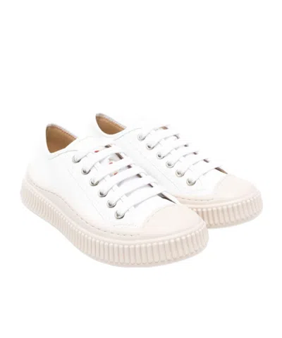 Marni Lace-up Sneakers In White