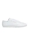 Marni Low-top Sneakers In Leather.round Toelace-up Fasteninglogo Patch At Tonguepanel Constructionchunky S In White