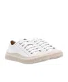 Marni Embroidered-logo Leather Sneakers In White