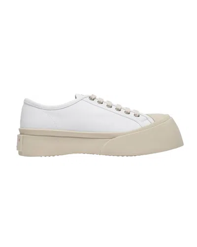 MARNI LACED UP PABLO SNEAKERS - MARNI - LILY WHITE - LEATHER