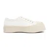 Marni Modern White Calf Leather Sneakers In White