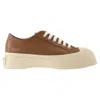 Marni Tie Low-top Sneakers In Brown