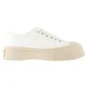Marni Sneakers Donna Pelle Bianco In White