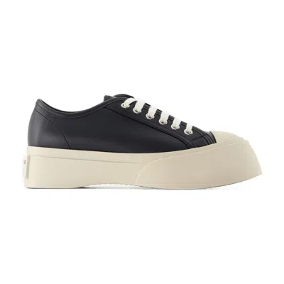 Marni Laced Up Sneakers  Leather Black