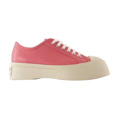 Marni Laced Up Sneakers  Leather Pink