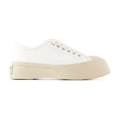 Marni Laced Up Sneakers  Leather White