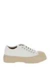 MARNI PABLO WHITE SNEAKERS WITH LACE UP CLOSURE IN LEATHER WOMAN