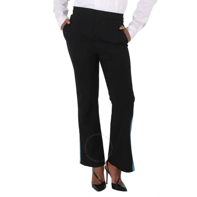 Marni Ladies Contrasting Trim Straight-leg Trousers In Black