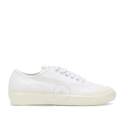 Marni Ladies E Low-top Canvas Sneakers In White