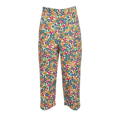 Marni Ladies Multicolour Cropped Floral Trousers