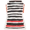 Marni Ladies Stripe-print Sleeveless Top In Orange/white/black