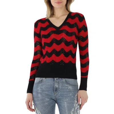 Marni Ladies Zigzag Cotton Jumper In Multi