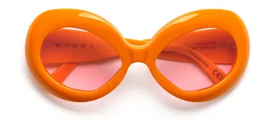 Marni Lake Of Fire Orange One Men's Sunglasses Orange Size 58