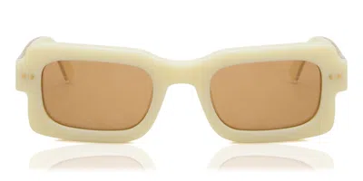 Marni Lake Vostok Panna Sin Men's Sunglasses White Size 51 In Neutral