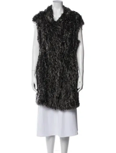 Pre-owned Marni Lamb Fur Fur Jacket In Gray