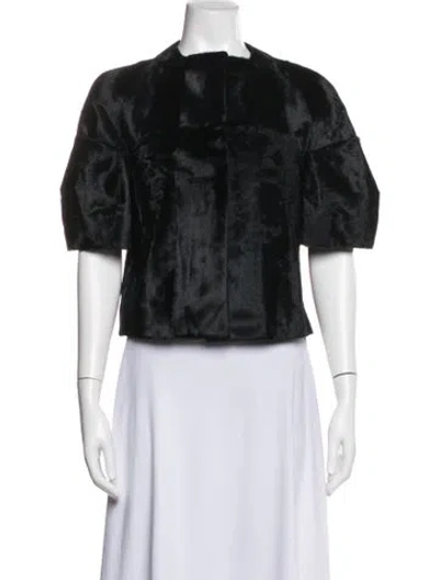 Pre-owned Marni Lamb Fur Jacket In Black