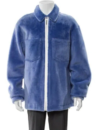 Pre-owned Marni Lamb Fur Jacket W/ Tags In Purple