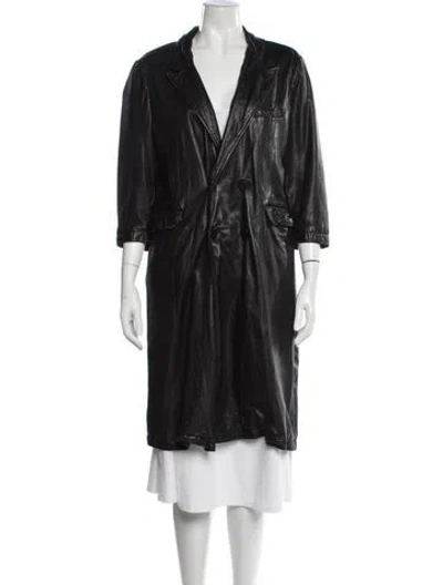 Pre-owned Marni Lamb Leather Blazer In Black