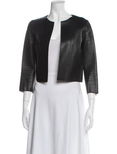 Pre-owned Marni Lamb Leather Jacket In Black