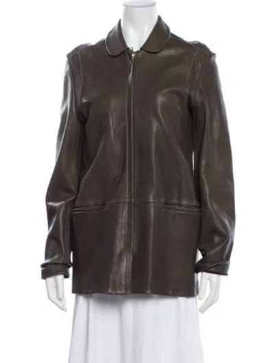 Pre-owned Marni Lamb Leather Jacket In Brown