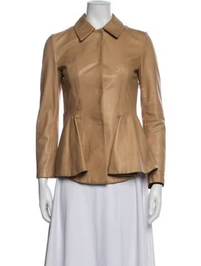 Pre-owned Marni Lamb Leather Jacket In Brown