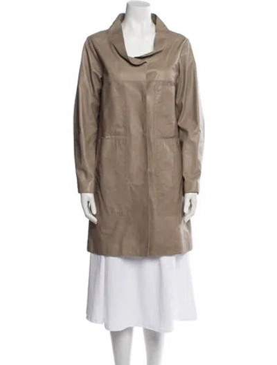 Pre-owned Marni Lamb Leather Jacket In Neutral