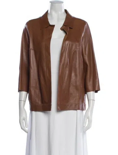 Pre-owned Marni Lamb Leather Jacket In Neutrals