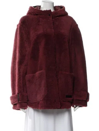 Pre-owned Marni Lamb Leather Jacket In Red