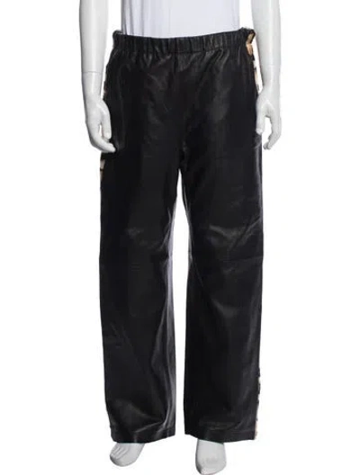 Pre-owned Marni Lamb Leather Pants In Black