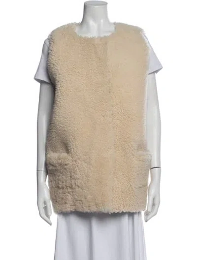 Pre-owned Marni Lamb Leather Vest In Neutrals